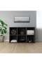 Book Cabinet/Sideboard Black 66x30x98 cm Engineered Wood - 2