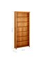 7-Tier Bookcase 90x22.5x200 cm Solid Oak Wood - 3
