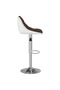 Bar Stools 2 pcs Brown and White Faux Leather - 4