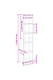 Bookcase White 40x24x176 cm Engineered Wood - 3