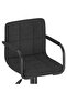 Bar Stools 2 pcs Black Fabric - 7