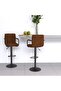Bar Stools 2 pcs Brown Velvet