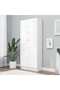 Book Cabinet White 82.5x30.5x185.5 cm Engineered Wood