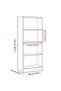 Bookcase White 60x24x143 cm Engineered Wood - 3