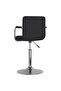 Bar Stool Black Fabric - 4
