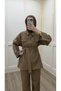 Gabardine Women's Two-Piece Set with Snap Detail – Relaxed Fit Casual & Stylish Design - 2