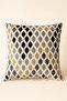 Minimal Beige Patterned Decorative Throw Pillow Cover |   Duck Fabric 43X43 cm - Haven Beige
