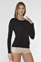 Women's Turtleneck Long Sleeve Black Undershirt - 3