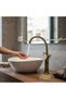 Antique Gold Bowl Faucet Lavatory Fixture Brass Material High Model Classic Design Vintage Faucet - 5