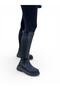 Stretch Boots with Thick Sole Rubber Detail Below the Knee, Suitable for All Sizes
