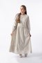 Girl's Suzene Embroidered Dress, 100% Cotton Hijab Dress with Elasticated Sleeves and Ruffle Detail, Ages 7-14 - 6