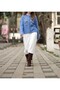 Wool Knitwear Cardigan with Guipure Lace Detail on the Collar and Floral Embroidery - 4