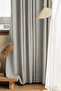 Light Gray Linen Background Curtain 1St. Quality Draped Fabric, No Pleats, Straight Cut, Ready to Use (1 Piece) - 2