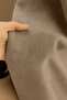 Mink Linen Stone Background Curtain 1. Quality Draped Fabric No Pleats Flat Installation Ready to Use (1 Piece) - 2