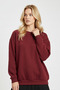 Unprinted Basic Oversized Crew Neck Fleece-Lined Unisex Comfortable Fit Sweatshirt - 2
