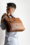 Genuine Leather Briefcase-Laptop Bag with Shoulder Strap - 8