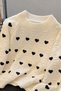 Women's New Season Heart Embroidery Detail Knit Sweater - 4
