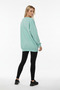 Unprinted Basic Oversized Crew Neck Fleece-Lined Unisex Comfortable Fit Sweatshirt - 4