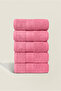 5-Piece Hand Towel Set 100% Cotton Certified, Hand / Face / Bath / Kitchen Towels 50X80Cm - Dusty Rose