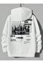 Men's Brooklyn Bridge Printed 3 Thread Hoodie Sweatshirt - 4
