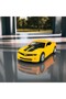 American Series Yellow Chevrolet Camaro 20 Pop-Up Door Pull and Go Metal Car 1:32 - 6