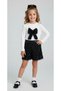 Girl's 2-Piece Dress Set with Shorts and Sequined Bow Detail