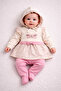 Baby Girl 100% Cotton 5-Piece Set with Butterfly and Flower Pattern Size: 1-2-3 Months
