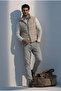 Boyfriend Carrot Cut Grey Denim Men's Jean Denim Pants Ke-748 - 3