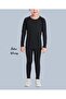 Tutku Boy's Black Winter Fleece-Lined Thermal Underwear Set () - 3