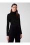 Giselle Long Sleeve Velvet Women's Black Bodysuit 6Rgp086359A-Jtmu - 4