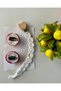 Newborn Hairless Baby Hair Clip and Pacifier Strap Handmade Knitted Set of 3 - 4