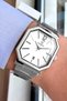 Original Gift Men's Watch with Calendar Silver Color Steel Band 3 Atm Water Resistant Hme2076C1 - 6