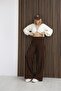 Brown Women's Comfortable Fit Knitwear Pants Size 38/40 - 3