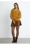 Mustard Color Ruffle Detailed Vintage Roselle Shirt - 3