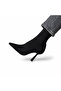 حذاء أسود من القماش غير اللامع قابل للتمدد - 3