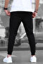 3 Pieces Unisex Regular Black Black Black Ribbed Leg Sweatpants - 4