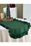 Mossy Linen Frilly Runner 40X120Cm