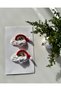 Hair Clip Special Santa Claus Design Handmade Set of 2 Snap Clips - 2