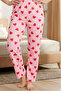 Women's 100% Cotton Single Jersey Textured Patterned and Printed Relaxed Fit Homewear Pajama Set - 4
