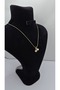 Stainless Steel Gold Color Ocean Themed Pearl Zircon Stone Necklace - 4