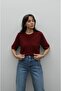 Burgundy 100% Cotton Crew Neck T-Shirt - 2