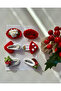 Hair Clip Special Mixed Designs Handmade 6-Piece Snap Clip Set - 5