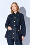 Rins Washed Denim Jacket with Belted Waist and Pocket Detail |   Mkw355313-01 - 5