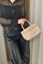 Women's Beige Handbag - Adjustable Long Strap - with Charm Gift - Fibag - 2