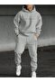 Unisex Women Men Los Angeles Printed Oversized 3 Thread K Hooded Tracksuit Set - 2