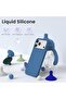 Case for iPhone 17 Pro Max (6.9") - Liquid Silicone Anti-Skid Full Protection Shockproof Soft Blue - 3