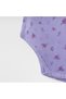 Newborn Baby Girl Cotton Bodysuit Colorful Patterned Short Sleeve Bodysuit with Snap Fasteners 3-12 Months Purple - 6