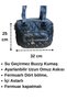 Women's Navy Blue Quilted Shoulder Bag Waterproof Buzzy Fabric 4 Compartments - 7
