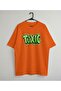 Oversized Unisex 100% Cotton Toxic Written Printed T-Shirt - 2