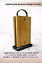 4-Piece Cutting Board Set with Bamboo & Metal Stand - Cheese Serving Presentation Tray Meat Vegetable Chopping Board - 2